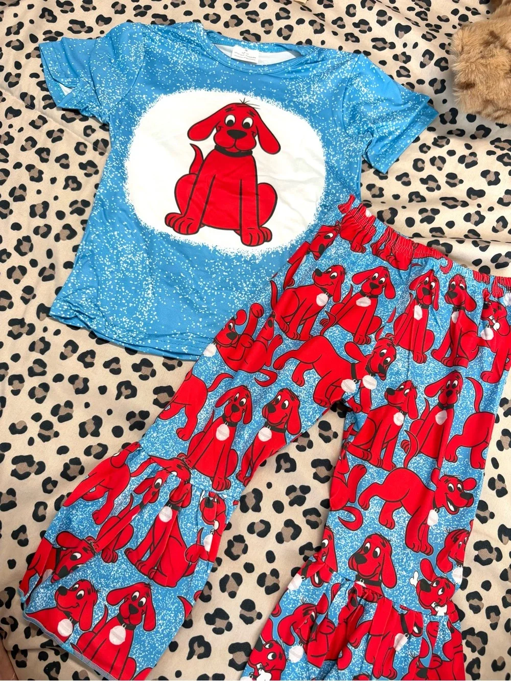 Boutique Clifford Tee And Long Flare Pants NWOT